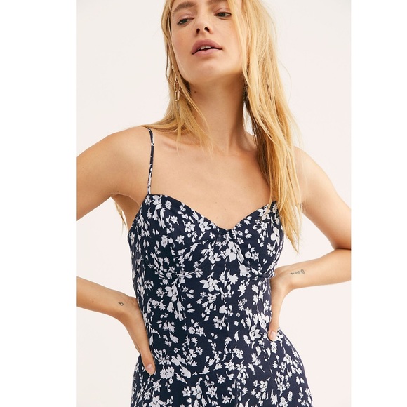Free People Floral Printed Bustier Maxi Dress - Picture 6 of 8